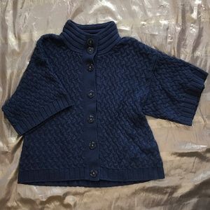 Grey Turtleneck Cardigan